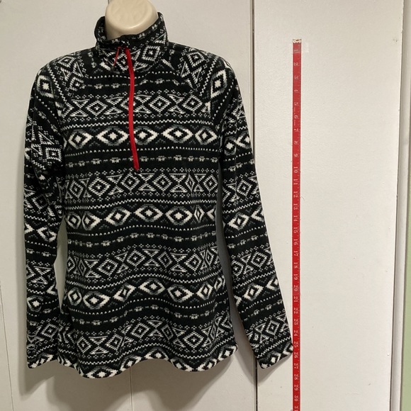 Eddie Bauer Quarter Zip Pullover Fleece Long Sleeve Zipper Top Womens Small - Picture 2 of 14